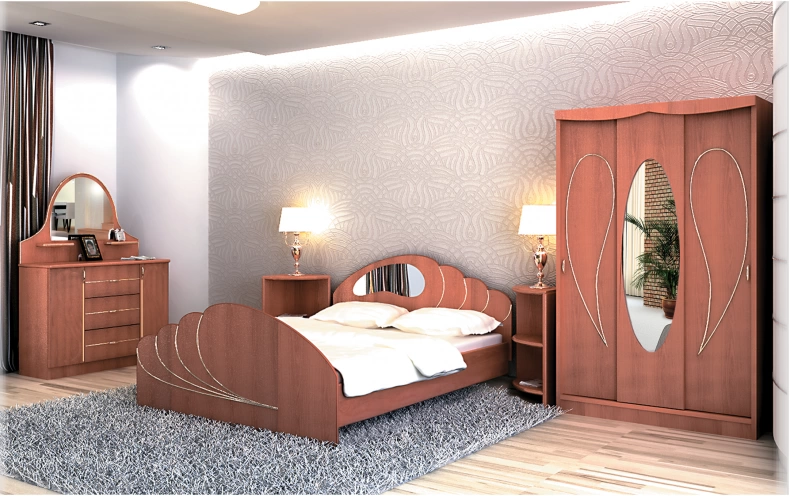 Жемчуг Спальный Гарнитур ЛДСП с Матрасом в Подарок/Разные Цвета