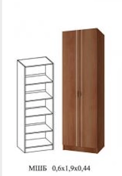 Шкаф Бельевой Марк ЛДСП- МШБ Венге/Белфорт (Ш-600 х В-1900 х Г-440 мм)