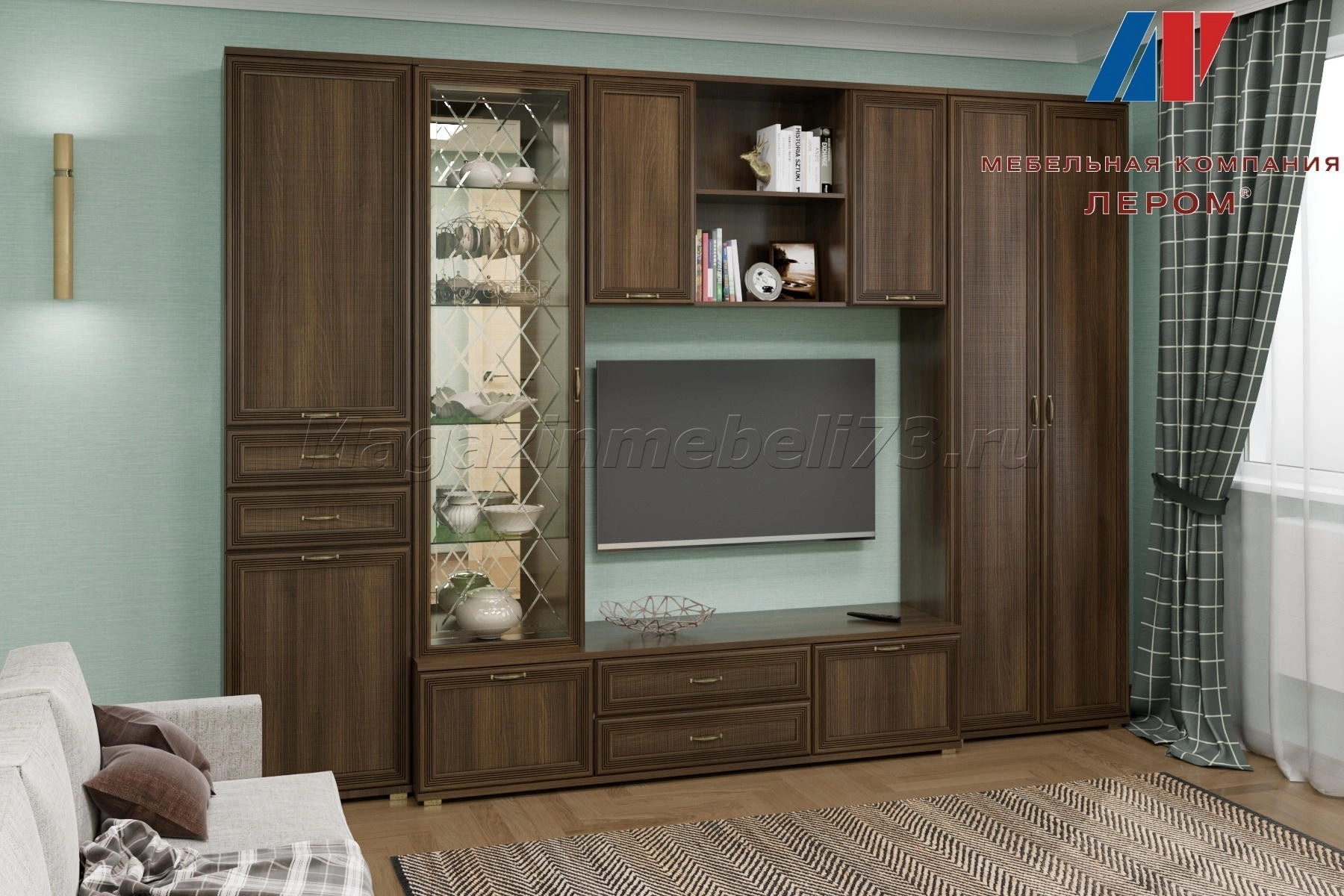 Гостиная-Стенка Карина-21 (В-2224 х Ш-3060 х Г-448 мм)