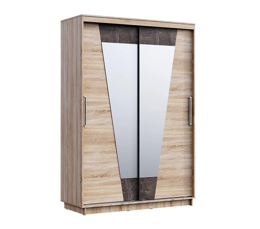Шкаф-Купе Санремо Дуб Сонома Светлый/Ателье Темное (Ш-1500 х В-2195 х Г-600 мм)