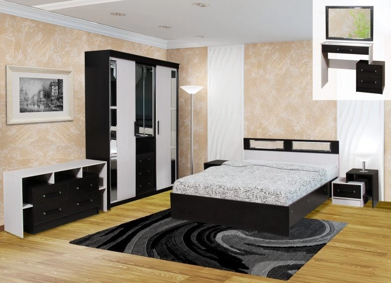 Эдем Спальный Гарнитур ЛДСП с Матрасом в Подарок/Разные Цвета