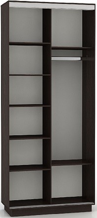 Шкаф-Купе Фиджи Лайт Венге/Белфорт (Ш-1100 х В-2100 х Г-540 мм)