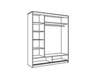 Шкаф-Купе 3-х Створчатый c Ящиками ЛДСП (Ш-1500 х В-2200 х Г-600 мм)/Разные Цветы