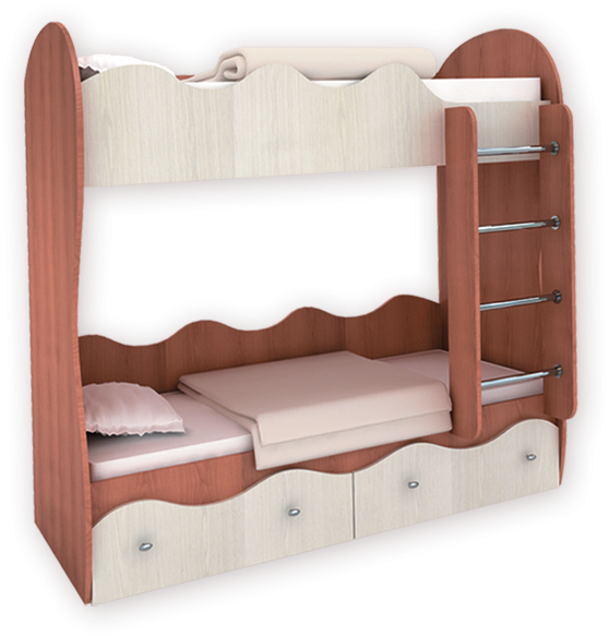 Пифагор Кровать Двухъярусная с Матрасами в Подарок ЛДСП-МДФ (Сп.Место 800 х 1860 мм)/Разные Цвета