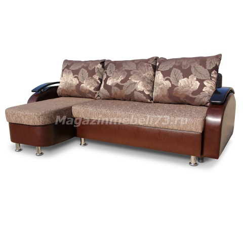 Диван Угловой/Раскладной с Ящиком для Белья (Д-2300 х Ш-1500 мм)/Разные Цвета