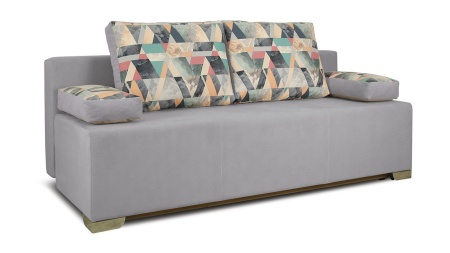 Диван «Дерби» (Maserati 19 (велюр) серый, подушка Urban (велюр) Snow)/Д-1940х Ш-860х В-760мм