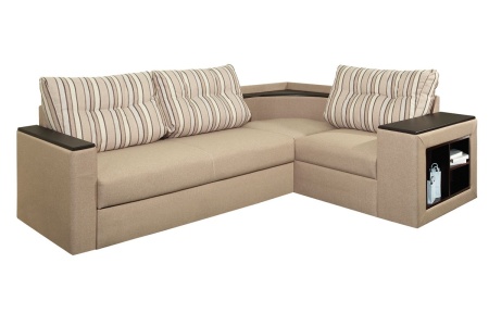 Угловой Диван с Полками Магнолия №2/Разные Цвета Ш-2550 х Г-1860 х В-900 мм