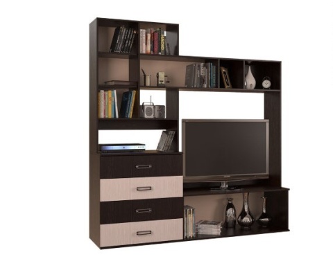 Гостиная Бостон №1 (Ш-2000 мм x В-2120 мм x Г-470 мм)/Разные Цвета