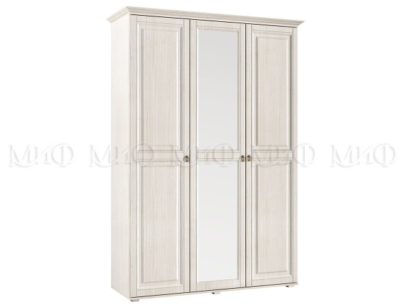 Шкаф 3-х Створчатый Элит-1 МДФ Сандал Светлый (Ш-1500 мм x В-2236 мм x Г-528 мм)