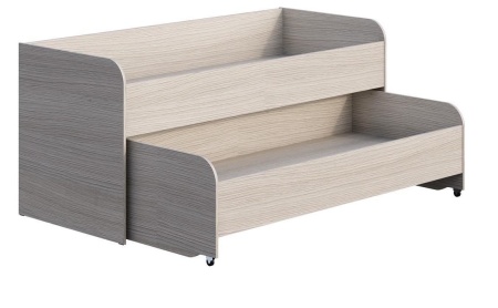 Кровать Мийа-3 Верхняя КР-015 + Нижняя К-016/Ясень Шимо Светлый (Ш-2032 х В-919 х Г-853 мм)