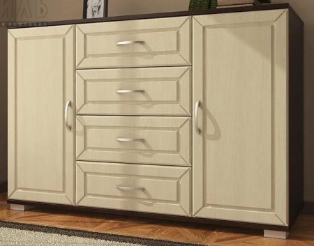 Комод МДФ №5 Венге/Клен Светлый (Ш-1200 × В-810 × Г-445)