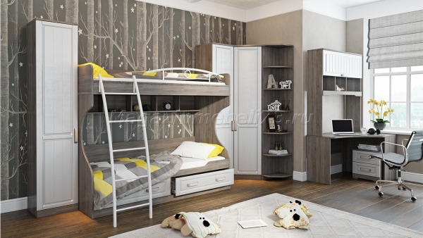 Набор мебели для детской комнаты «Прованс» №3 ГН-223.103