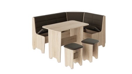 Кухонный уголок «Техас исп.2» Дуб Сонома /Кашемир Коричневый