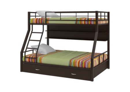 Двухъярусная кровать "Гранада 1" с полкой и ящиком