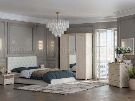 Спальный Гарнитур Памела №2 МДФ/Сандал Светлый