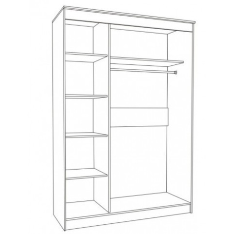 София Шкаф 3-х Створчатый ЛДСП (Ш-1350 х В-2100 х Г-500 мм)/Разные Цвета