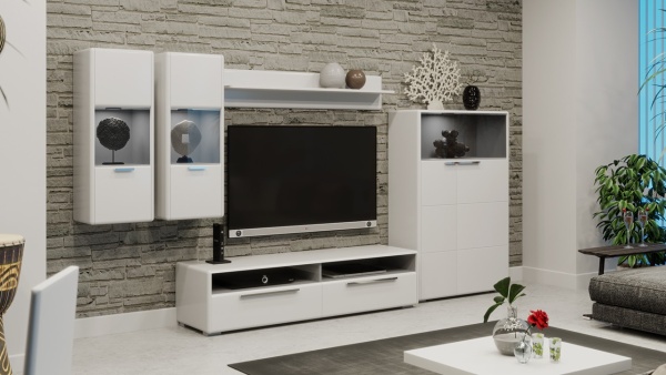 Гостиная «Наоми» №1 Разные Цвета/Ш-3062 × В-1623 × Г-440 мм