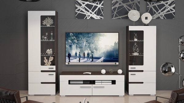 Гостиная «Фьюжн №2»/Разные Цвета/Ш-2558 x В-1842 x Г-412 мм