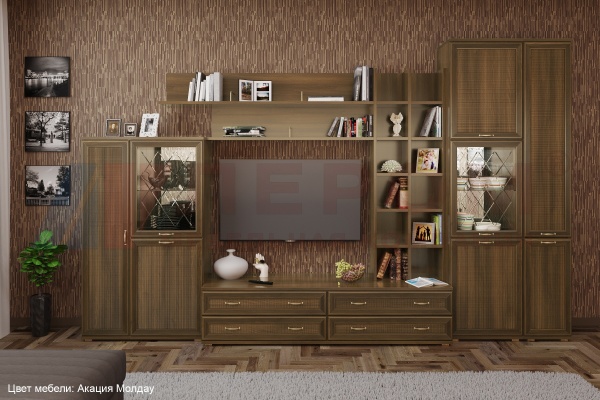 Гостиная-Стенка Карина-05 (В-2224 х Ш-3600 х Г-448 мм)