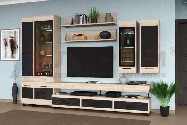 Гостиная-Стенка Камелия №7 (В-2172 х Ш-3150 х Г-452 мм)