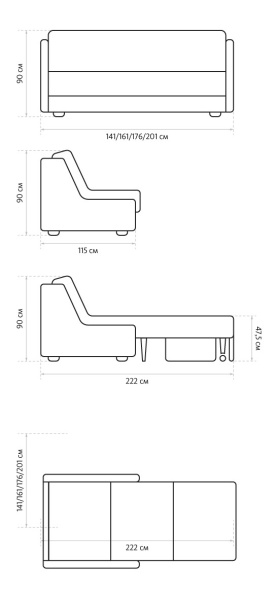 Диван Персей Классический Бежевый