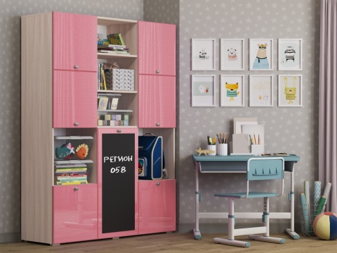 Шкаф Юнга-11 МДФ (Ш-1500  x В-2020  x Г-420 мм)/Разные Цвета