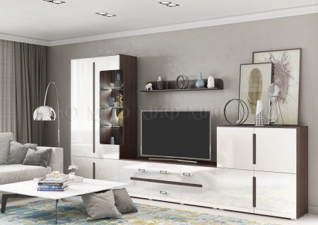 Гостиная Каролина МДФ (Ш-3600 мм x В-2060 мм x Г-424 мм)/Разные Цвета
