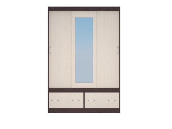 Шкаф-Купе Комфорт-С Венге/Дуб Молочный (Ш-1500 × В-2200 × Г-563 мм)