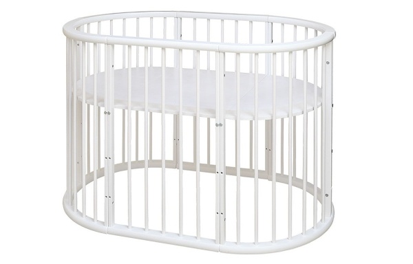 Детская Кровать-Трансформер Массив+МДФ Белая Малыш/Разные Цвета Ш-1270 х В-875 мм