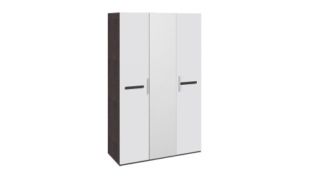 Шкаф комбинированный с 3-мя дверями «Фьюжн» Белый Глянец/Венге Линум