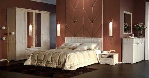 Спальный Гарнитур Памела №1 МДФ/Сандал Светлый