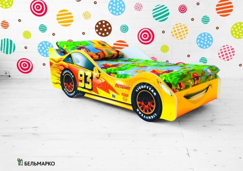 Детская кровать-тачка ТАЧКА ЖЕЛТАЯ
