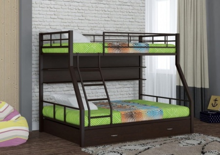 Двухъярусная кровать "Гранада 1" с полкой и ящиком