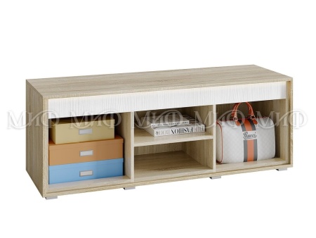 Гостиная Формула МДФ Сонома/Белый Глянец (Ш-2020 мм x Г-570 мм х В-2150 мм)