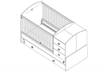 Кроватка-трансформер "Baby Girl"