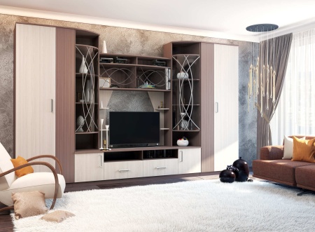 Гостиная Атланта (Ш-3534 х В-2200 х Г-542 мм)/Разные Цвета