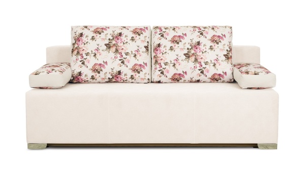 Диван «Дерби» (Maserati 02 (велюр) бежевый, подушка Urban (велюр) Rose)/Д-1940х Ш-860х В-760мм