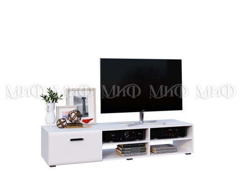 Тумба TV  Рим МДФ Белый Глянец (Ш-1630 мм x В-350 мм x Г-520 мм)