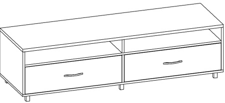 Тумба Дарина ТВ-2 (Ш-1600| В-430| Г-450) Венге/Ясень Шимо Светлый