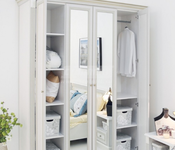 Версаль СБ-2051 Шкаф 4-х дверный с зеркалами